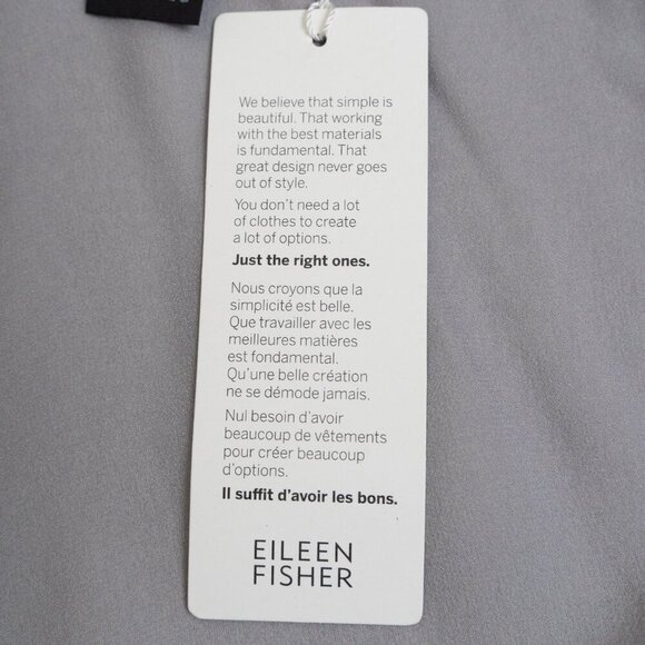 ✨ Eileen Fisher Sheer Silk Top Tunic Oversized Pearl Water Lagenlook Gray - Picture 16 of 16